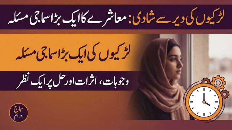 معاشرے میں لڑکیوں کی دیر سے شادی ایک اہم سماجی مسئلہ