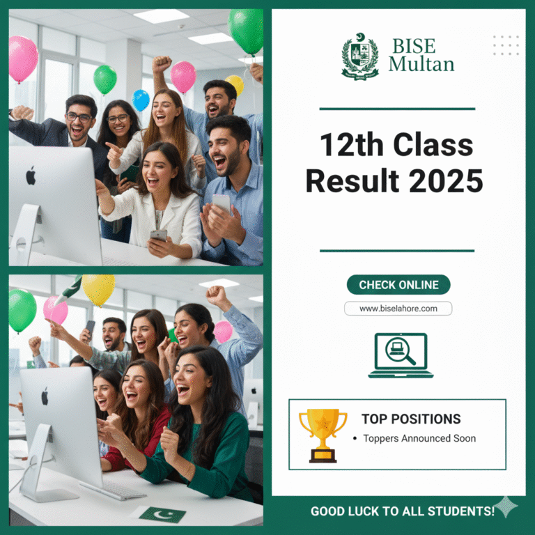 BISE Multan 12th Class Result 2025 Check Online