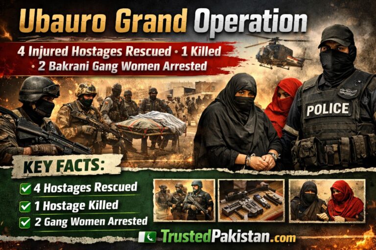 Ubauro Grand Operation | Major Law Enforcement Action Ends in Hostage Rescue | Arrests and One Fatality | trustedpakistan.com