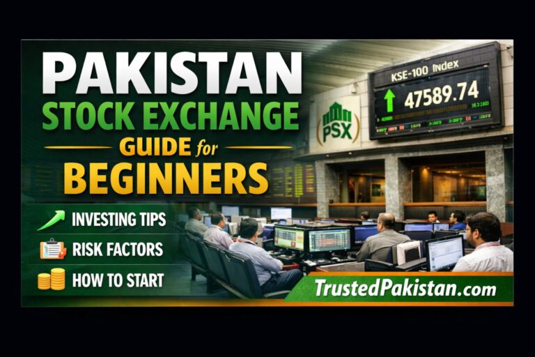 Complete Guide to Pakistan Stock Exchange (PSX) for Beginners | TrustedPakistan.com