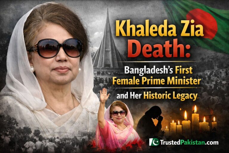 Khaleda Zia Death | Bangladesh’s First Female Prime Minister and Her Historic Legacy| trustedpakistan.com
