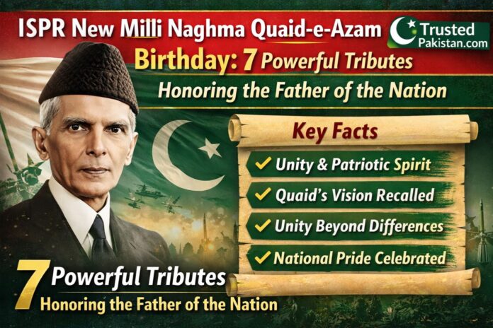 ISPR New Milli Naghma Quaid-e-Azam Birthday Celebrates | the Father of the Nation | trustedpaksitan.com
