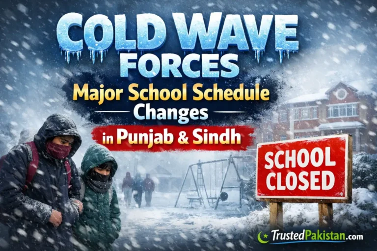 Cold Wave Forces Major School Schedule Changes in Punjab and Sindh | trustedpakistan.com