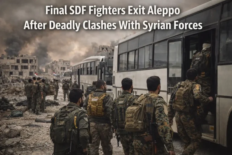 Final SDF Fighters Exit Aleppo After Deadly Clashes With Syrian Forces | trustedpakistan.com