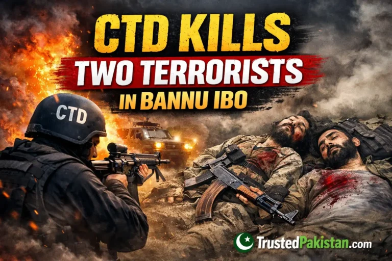 CTD Kills Two Terrorists in Bannu IBO | trustedpakistan.com