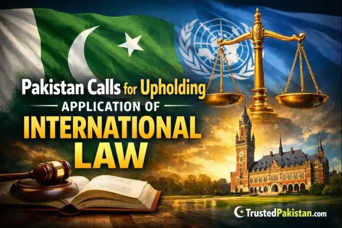 Pakistan Calls for Upholding Application of International Law | trustedpakistan.com