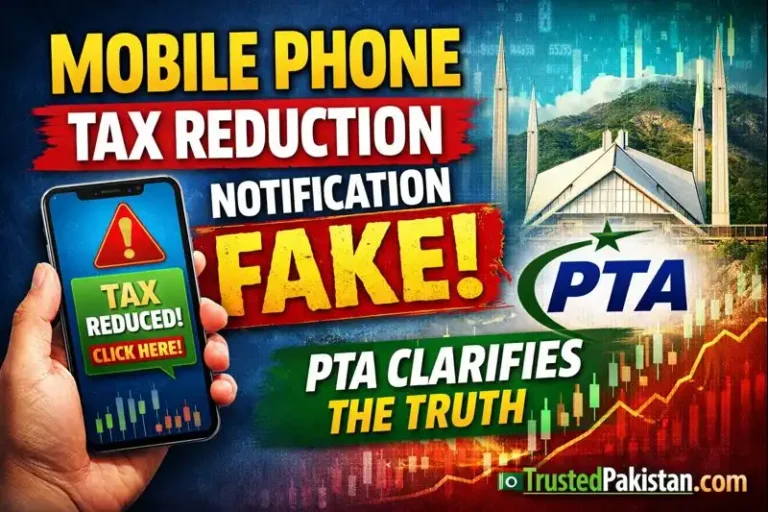 Mobile Phone Tax Reduction Notification Fake | PTA Clarifies the Truth | trustedpakistan.com