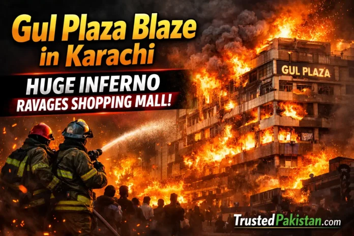 Gul Plaza Blaze in Karachi | Huge Inferno Ravages Shopping Mall | trustedpakistan.com