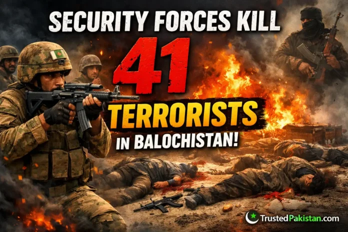 Security Forces Kill 41 Terrorists in Balochistan | trustedpaksitan.com