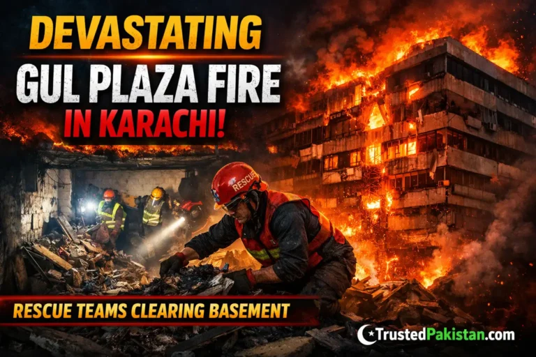 Devastating Gul Plaza Fire in Karachi | Rescue Teams Clearing Basement | trustedpakistan.com