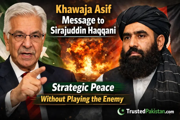 Khawaja Asif Message to Siraj Uddin Haqqani | Strategic Peace Without Playing the Enemy | trustedpakistan.com