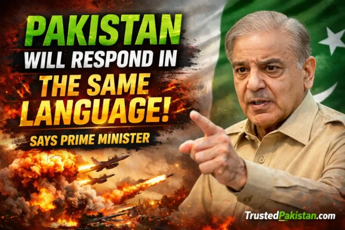 Pakistan Will Respond in the Same Language | Says Prime Minister | trustedpakistan.com
