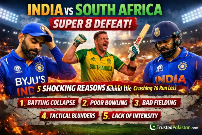 India vs South Africa Super 8 Defeat | 5 Shocking Reasons Behind the Crushing 76 Run Loss | trustedpakistan.com