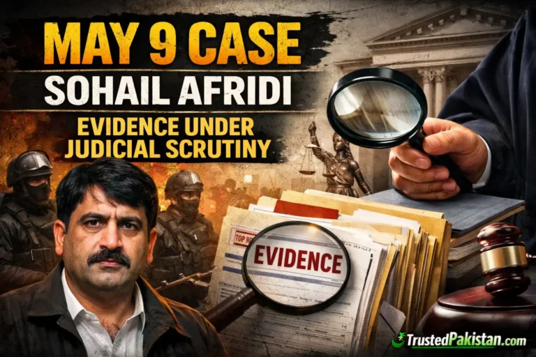May 9 Case Sohail Afridi Evidence Under Judicial Scrutiny | trustedpaksitan.com