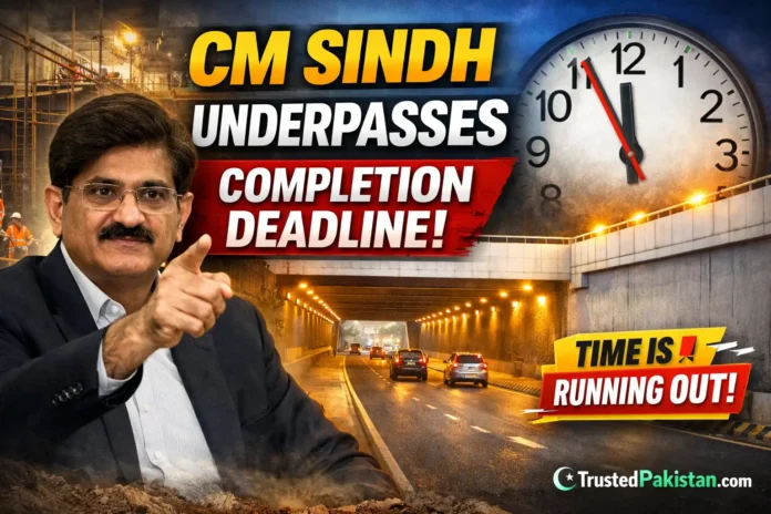 CM Sindh Underpasses Completion Deadline | trustedpakistan.com