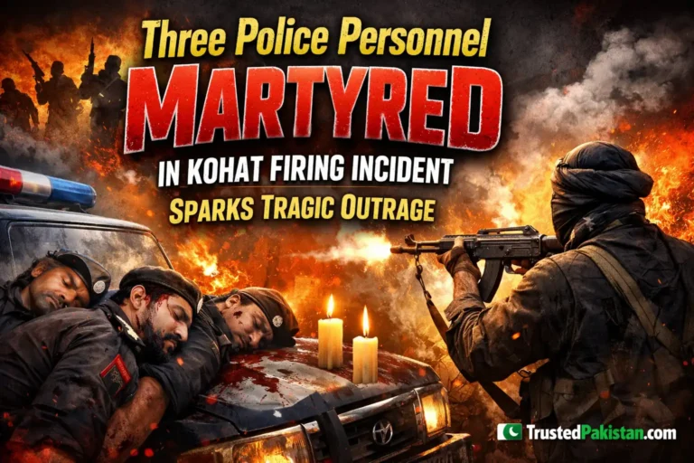 Three Police Personnel Martyred in Kohat Firing Incident Sparks Tragic Outrage | trustedpakistan.com