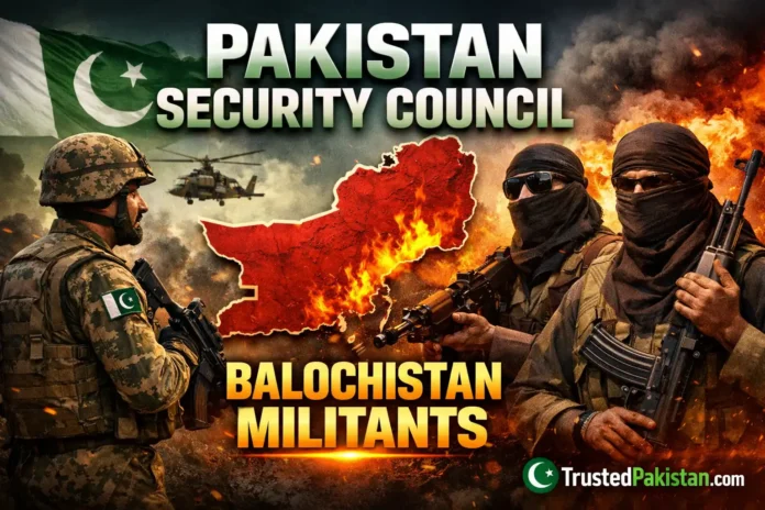 Pakistan Security Council Balochistan Militants | trustedpakistan.com