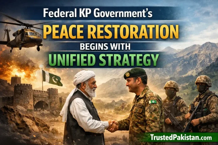 Federal KP Governments Peace Restoration Begins With Unified Strategy | trustedpakistan.com