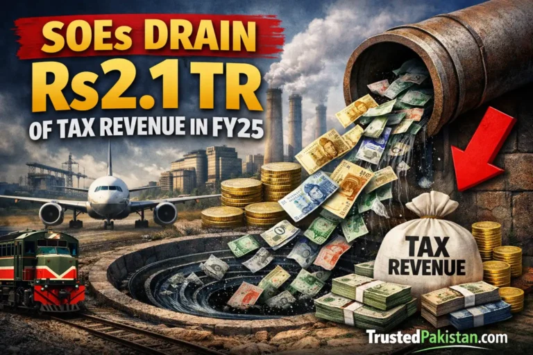 SOEs drain Rs2.1tr of tax revenue in FY25 | trustedpakistan.com
