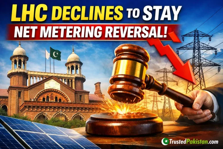 LHC Declines to Stay Net Metering Reversal | trustedpakistan.com