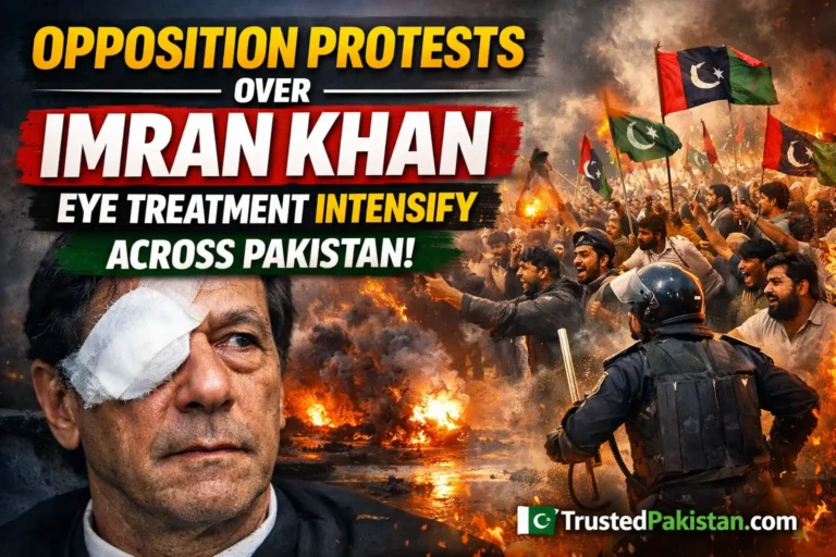 Opposition Protests Over Imran Khan Eye Treatment Intensify Across Pakistan | trustedpakistan.com