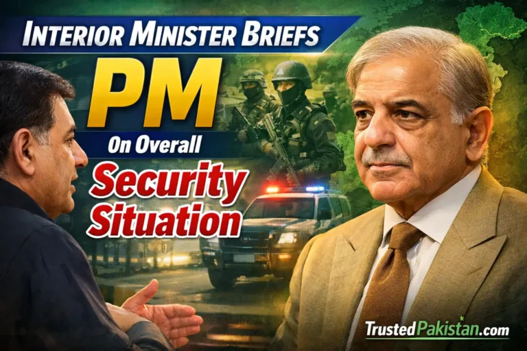 Interior Minister Briefs PM on Overall Security Situation | trustedpakistan.com