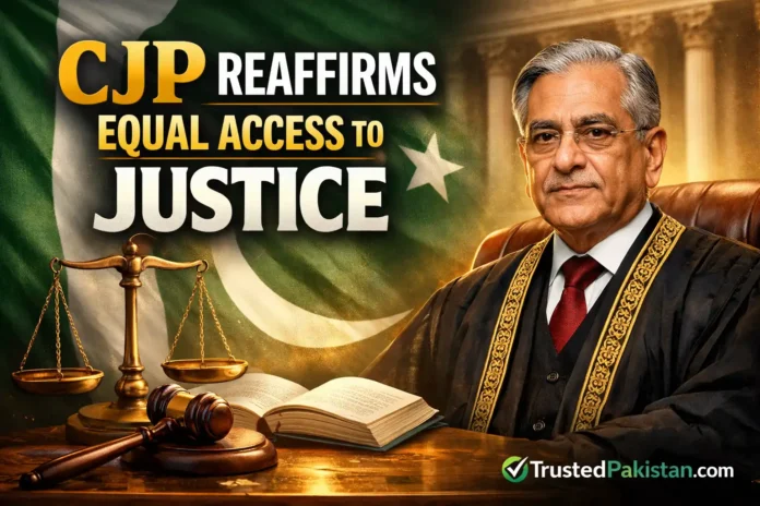 CJP Reaffirms Equal Access to Justice | trustedpakistan.com