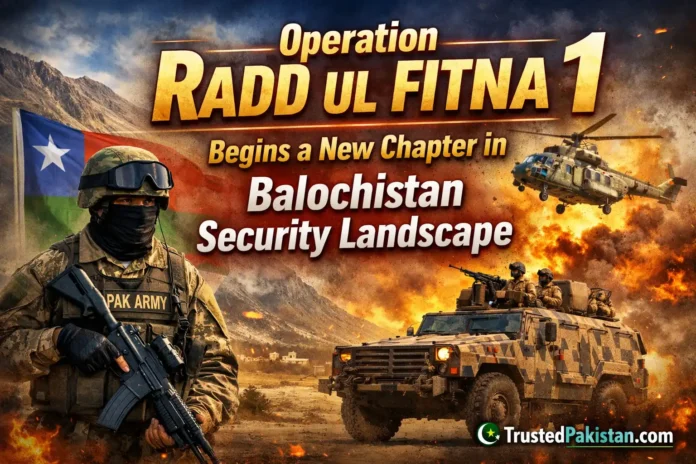 Operation Radd ul Fitna 1 Begins a New Chapter in Balochistan Security Landscape | trustedpakistan.com