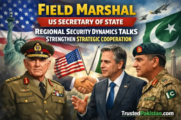 Field Marshal US Secretary of State Regional Security Dynamics Talks Strengthen Strategic Cooperation | trustedpakistan.com