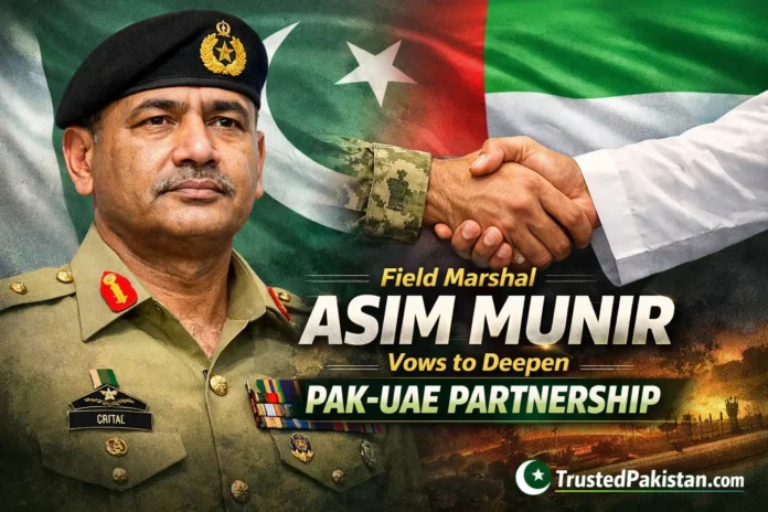 Field Marshal Asim Munir Vows to Deepen Pak UAE Partnership | trustedpakistan.com