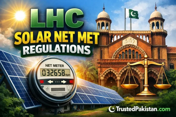 LHC Solar Net Metering Regulations | trustedpakistan.com