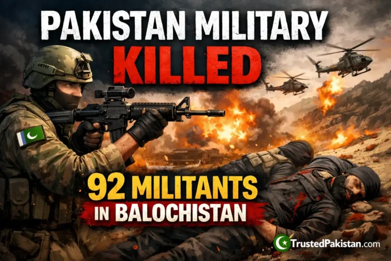 Pakistan Military Killed 92 Militants in Balochistan | trustedpakistan.com