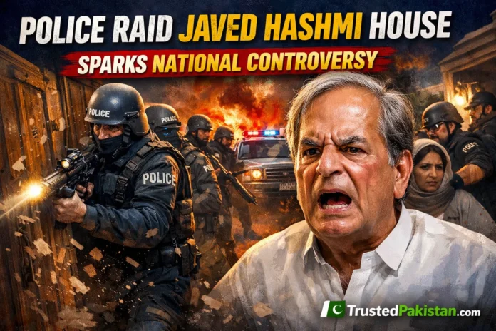 Police Raid Javed Hashmi House Sparks National Controversy | trustedpakistan.com