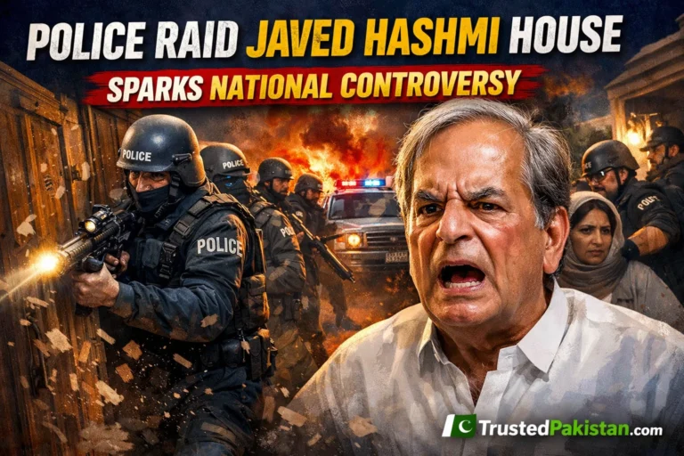 Police Raid Javed Hashmi House Sparks National Controversy | trustedpakistan.com