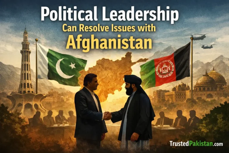 Political Leadership Can Resolve Issues with Afghanistan | trustedpakistan.com