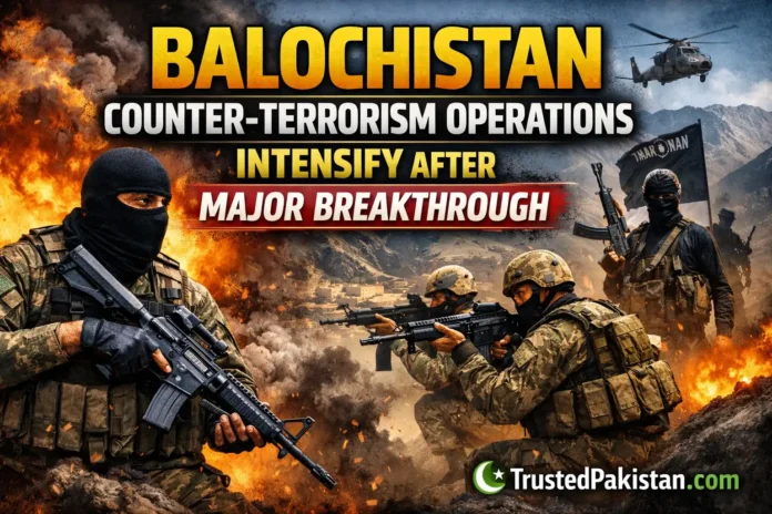 Balochistan Counter Terrorism Operations Intensify | trustedpakistan.com