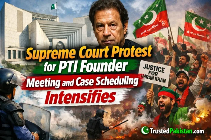 Supreme Court Protest for PTI Founder Meeting and Case Scheduling Intensifies | trustedpakistan.com