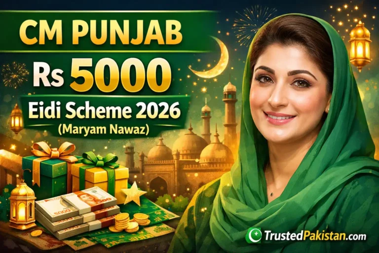 CM Punjab Rs 5000 Eidi Scheme 2026 | trustedpakistan.com