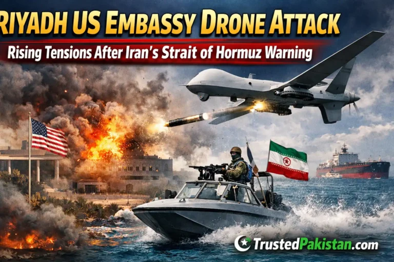 Riyadh US Embassy Drone Attack | Rising Tensions After Iran Strait of Hormuz Warning | trustedpakistan.com