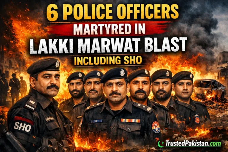 6 Police Officers Martyred in Lakki Marwat Blast Including SHO | trustedpakista.com