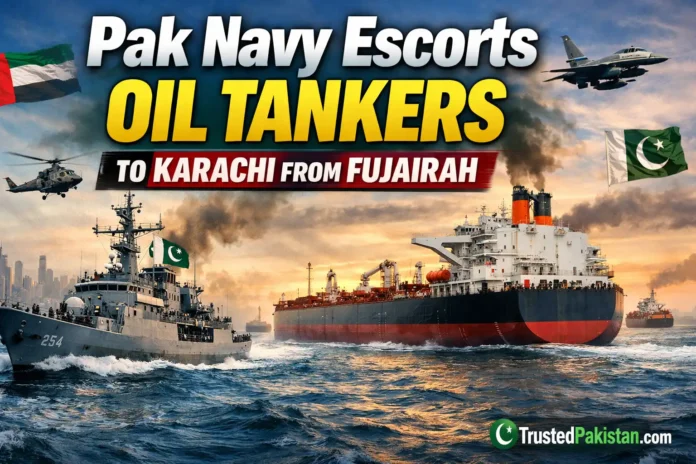 Pak Navy Escorts Oil Tankers to Karachi from Fujairah | trustedpakistan.com