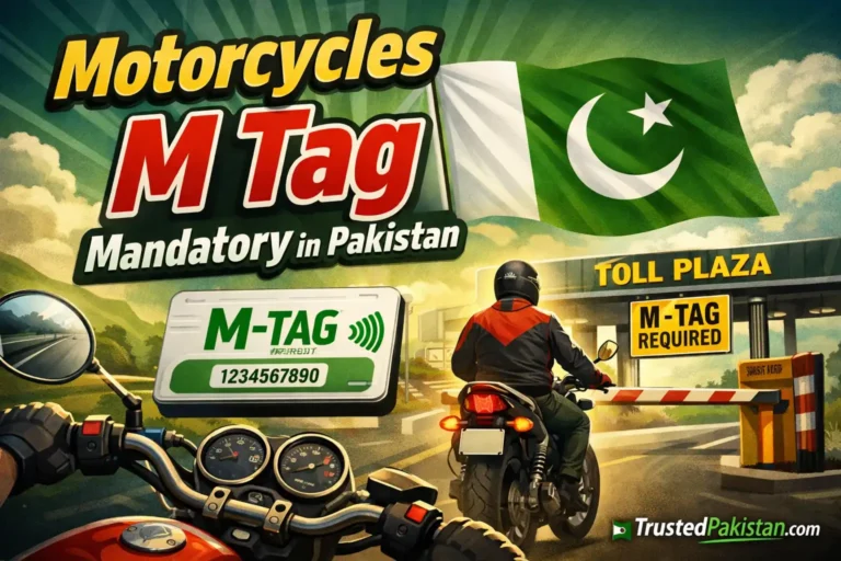 Motorcycles M Tag Mandatory in Pakistan | trusedpakistan.com