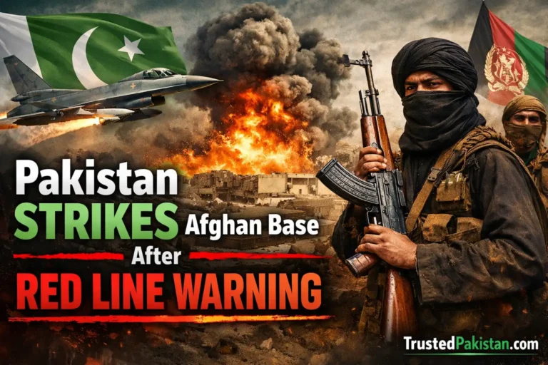 Pakistan Strikes Base After Red Line Warning | trustedpakistan.com