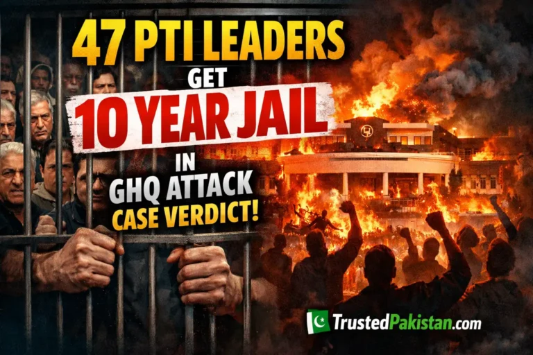 47 PTI Leaders Get 10 Year Jail in GHQ Attack Case Verdict | trustedpakistan.com