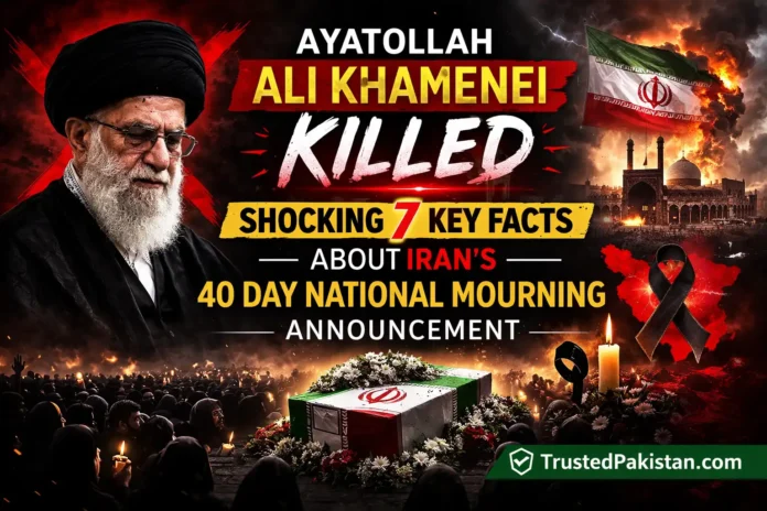 Ayatollah Ali Khamenei Killed | Shocking 7 Key Facts About Iran 40-Day National Mourning Announcement | trustedpakistan.com