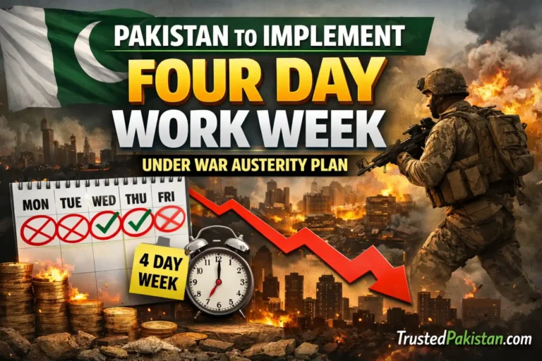 Pakistan to Implement Four Day Work Week Under War Austerity Plan | trustedpakistan.com